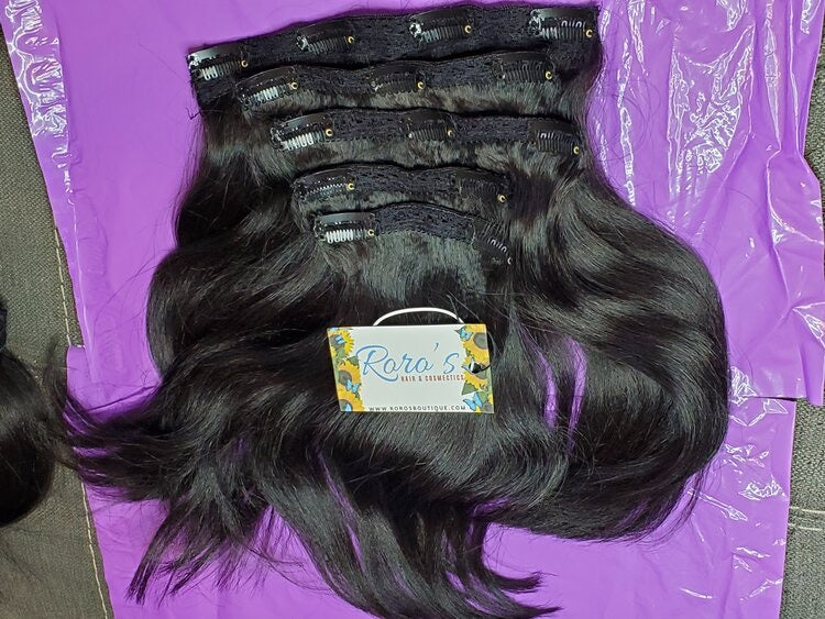 Clip ins Yaki Straight Hair