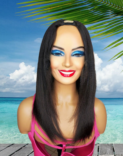 Yaki Straight U-Part Wig