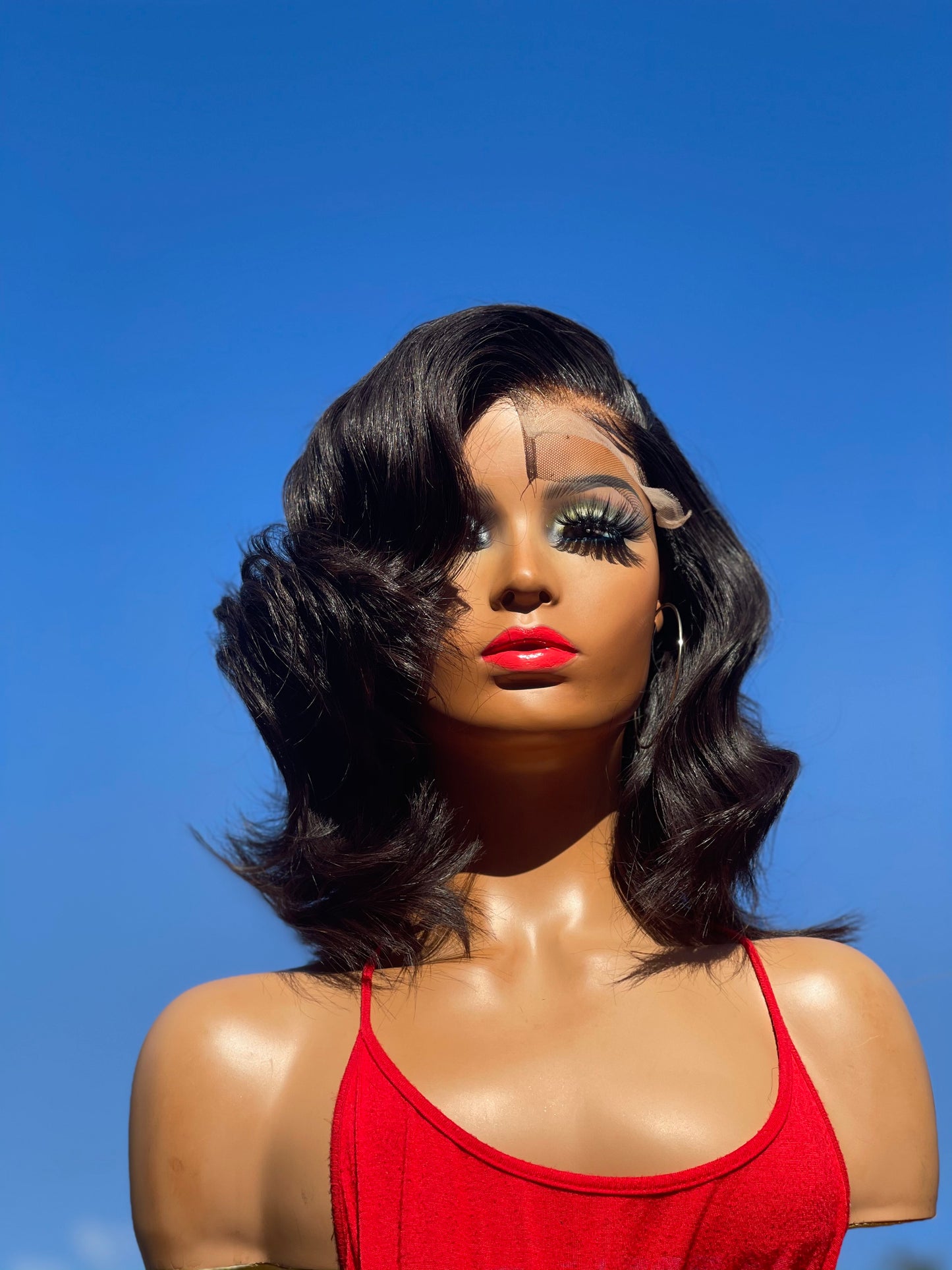 Deep side part bob Wig